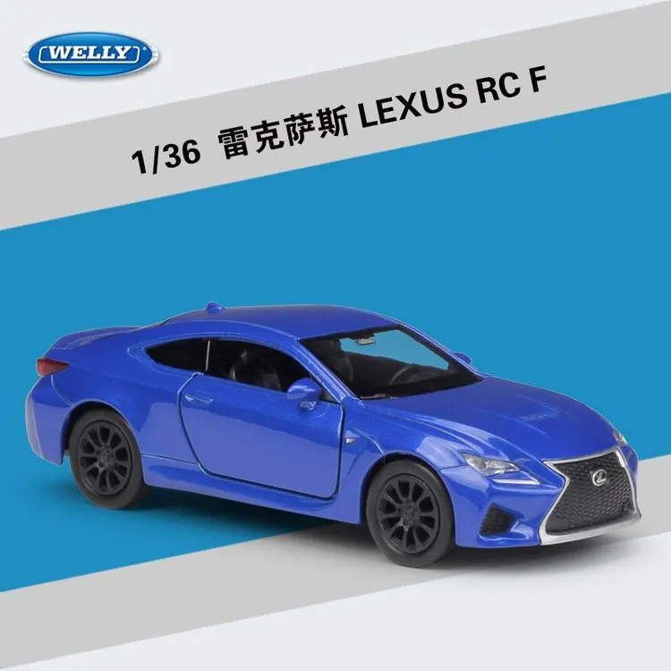WELLY威利1：36适用于雷克萨斯RC F仿真合金汽车模型回力车玩具