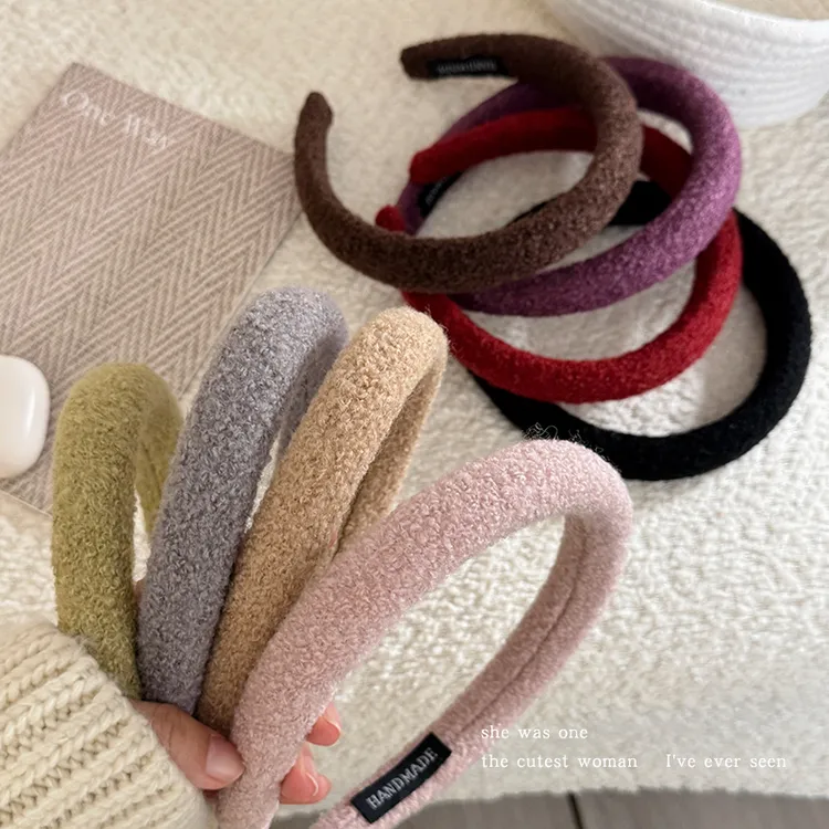 复古秋冬毛呢发箍女高级感洋气时尚头箍发饰高颅顶洗脸压发卡头饰