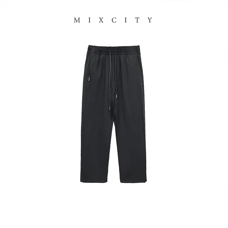 【MIXCITY亚楠家】小黑裤◆男士户外加厚保暖直筒休闲裤9291
