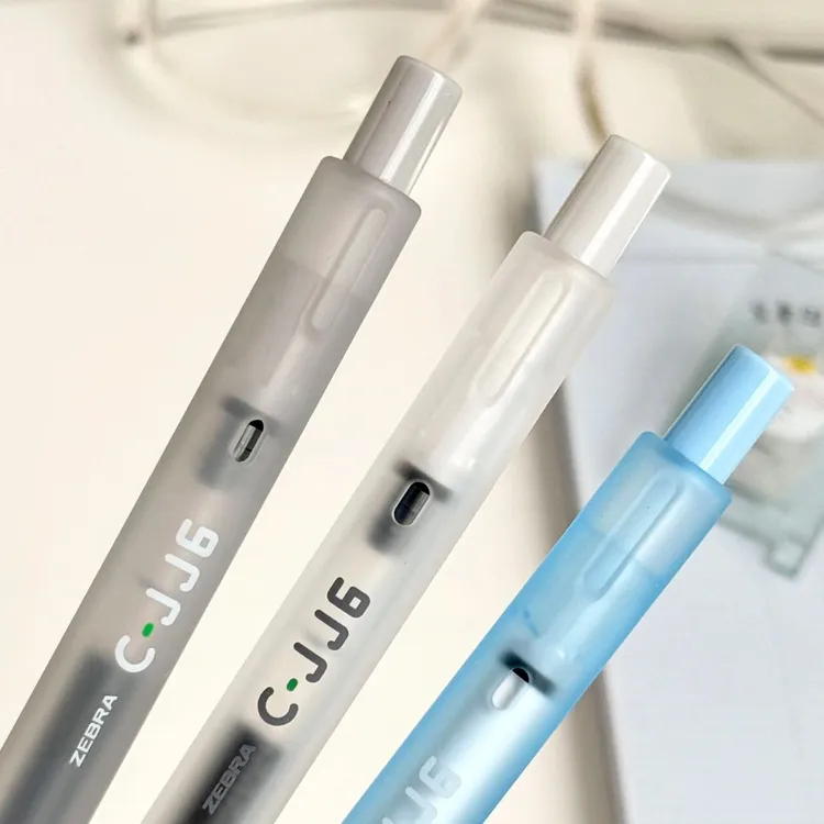 ZEBRA斑马雾透限定笔JJ6迷雾中性笔学生按动水笔黑色考试刷题0.5