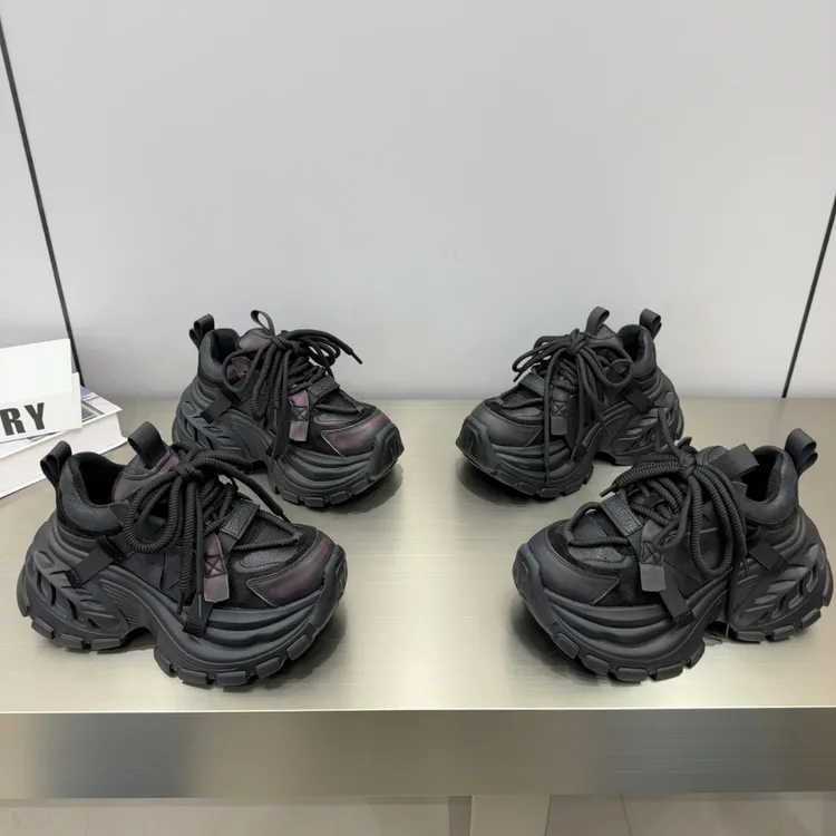 四季新款松糕厚底增高轻便潮流加绒气质百搭网红精致高品质老爹鞋