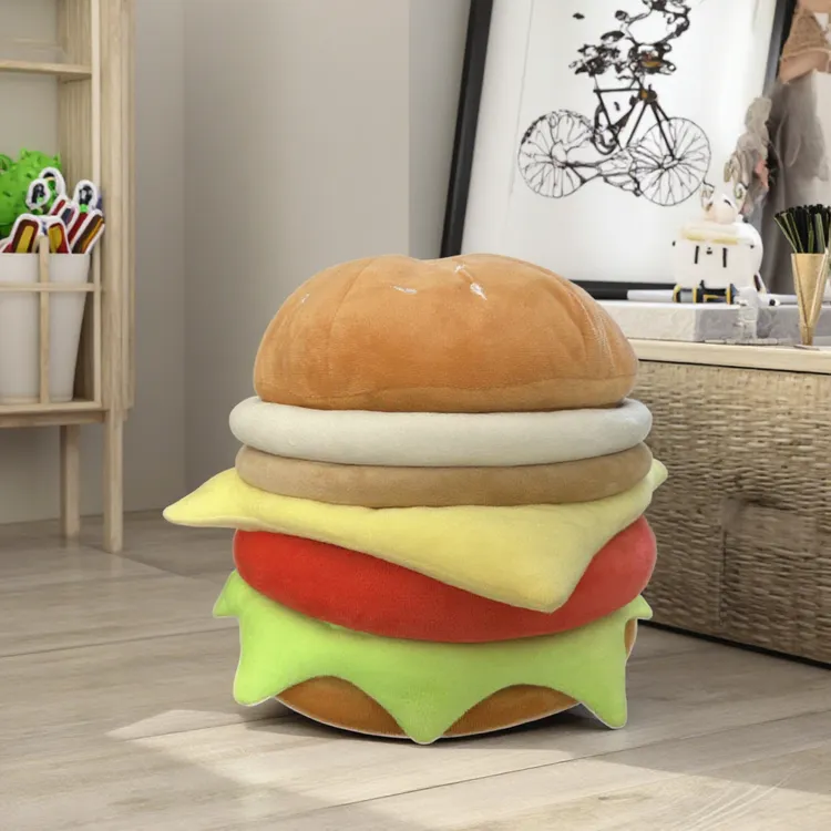 可爱汉堡收纳凳坐垫储物两用换鞋凳门口凳子可坐巨无霸收纳神器