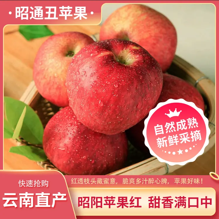 产地直销云南昭通冰糖心大果丑苹果新鲜现摘脆甜多汁当季水果