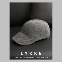 LYKKE 25新款羊毛复古老钱风百搭针织棒球鸭舌帽-E412