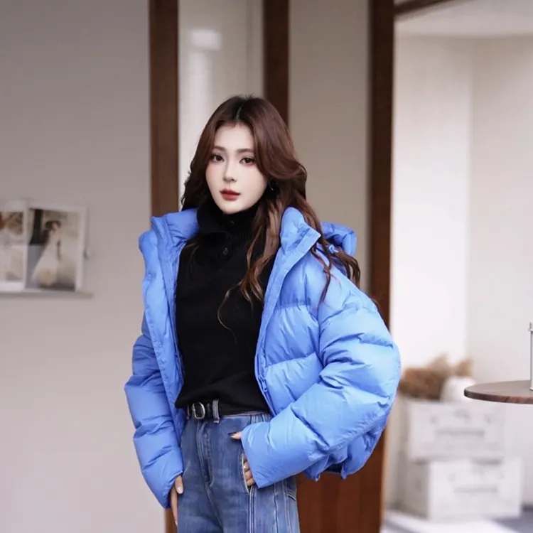 【新国标90白鸭绒】时尚百搭立体剪裁泡芙修身爆款女装羽绒服DR