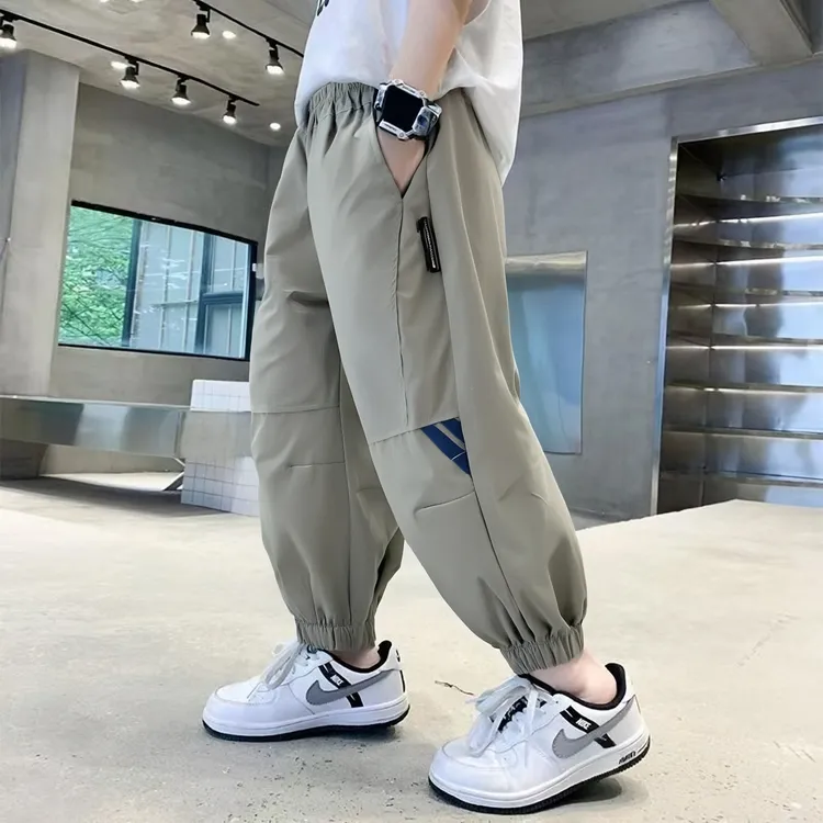 【超薄柔软】中大童潮范速干裤男童夏季超薄裤子儿童时髦宽松防蚊裤