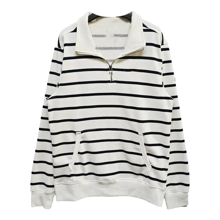 6254#条纹长袖上衣三角图案