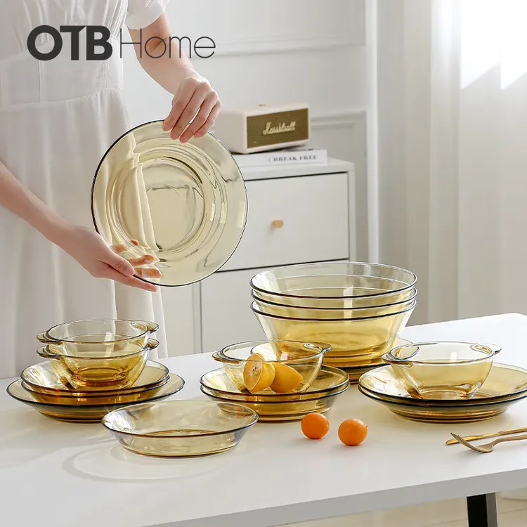 OTB高硼硅玻璃餐具家用碗碟套装