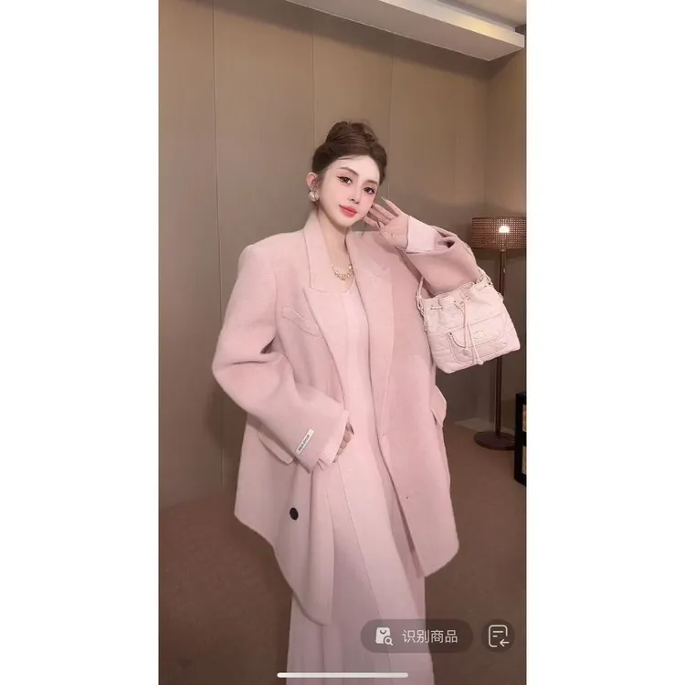 DACPAN-“清冷冬日”羊驼双面羊毛西装外套 2025/盼·PP 22448