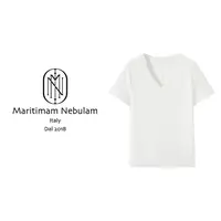 Maritimam Nebulam-【云朵T恤】白色V领雪花棉T恤 SZ2009