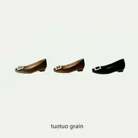 【tuotuo grain】内增高单鞋新款绒面韩版方头小高跟