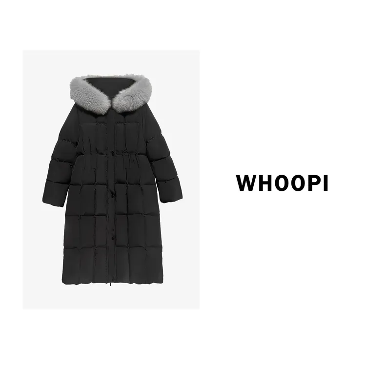 【Whoopi】【收腰小雪狐】收腰羽绒服90白鸭绒冬保暖长款大衣外套