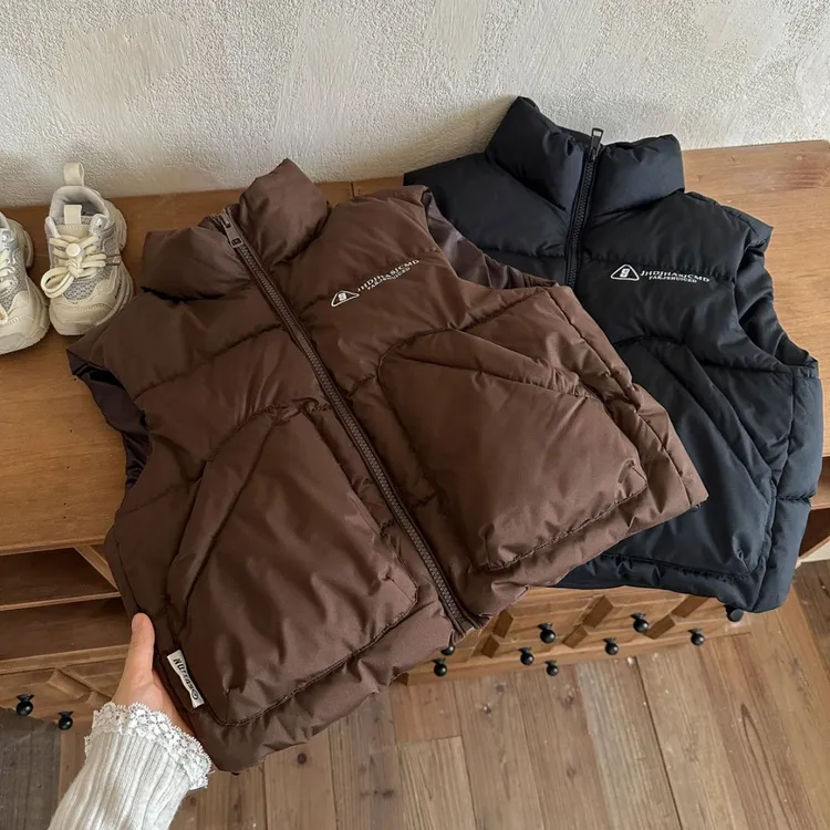 冬季韩式修身型厚款立领棉马甲透气通用拉链防风男女宝工装马甲