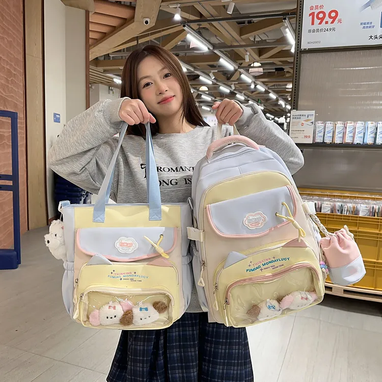 多巴胺痛包双肩包女2025新款大容量背包可爱初中生小学生女生书包