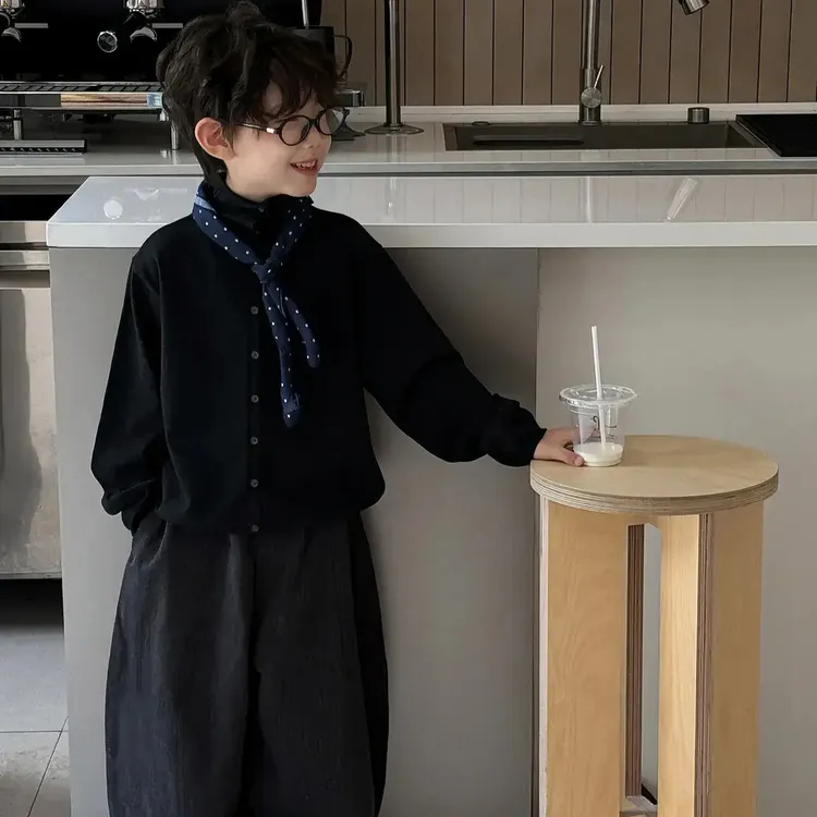 2025春秋新款儿童两件套男童韩版针织毛衣上衣时尚休闲百搭西装裤