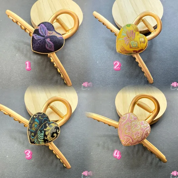 非遗宋锦名家大抓夹鲨鱼夹国风