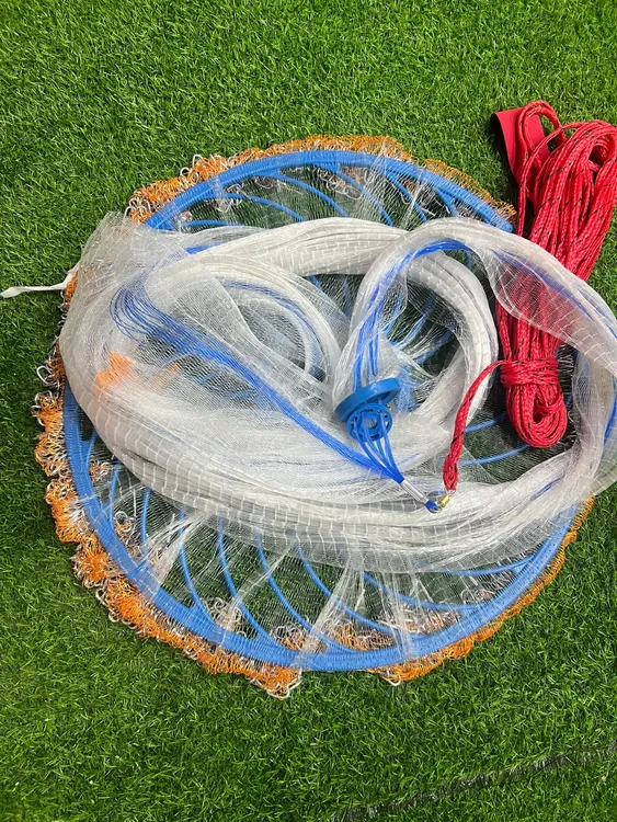 高强教学撒网白丝碳纤素24根胶拉丝60飞盘手抛网捕鱼易抛神器渔网