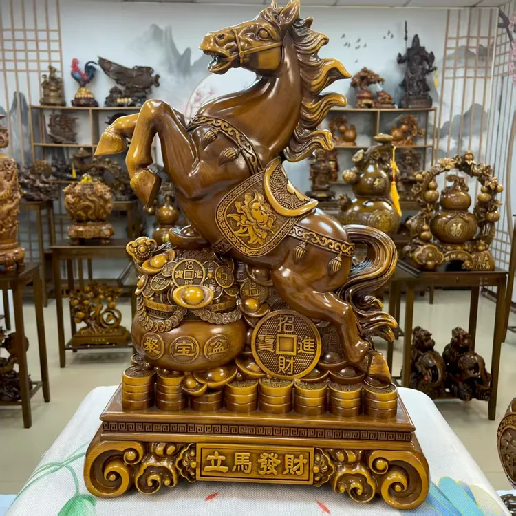 大号马摆件长25高35玄关客厅家居酒柜门店公司店铺办公室开业送礼