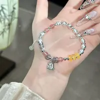 925银手链 福袋竹节手链美开乐925纯银手链复古百搭时尚素款精致