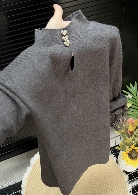 韩系穿搭秋冬新款法式套头针织毛衫女减龄时尚气质宽松百搭上衣