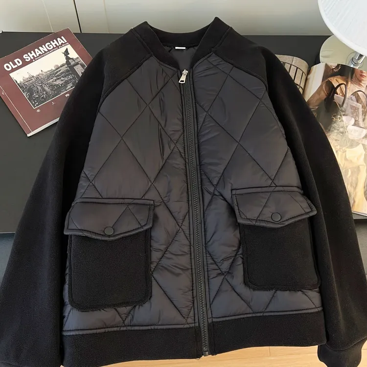 女士瑜伽服雷运动打底棉服立领轻薄秋冬保暖外套休闲棒球服棉袄