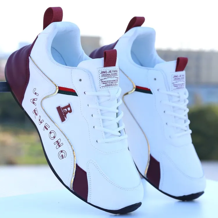 男鞋皮面防水高档次旅游鞋时尚潮流秋冬季男士运动休闲鞋增高潮鞋