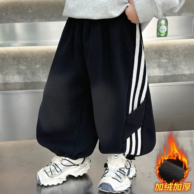 男童裤子秋冬款2025新款儿童装男孩冬季休闲卫裤宝宝运动保暖长裤