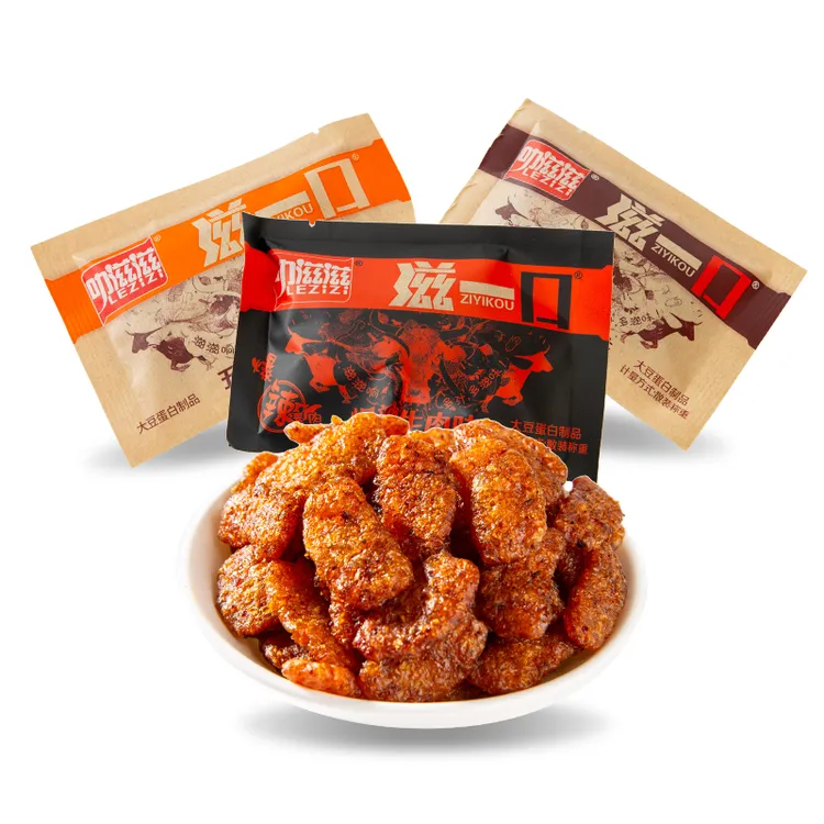 叻滋滋滋一口韩式素牛肉爆辣大豆素肉肥牛潮汕8090后儿时怀旧零食