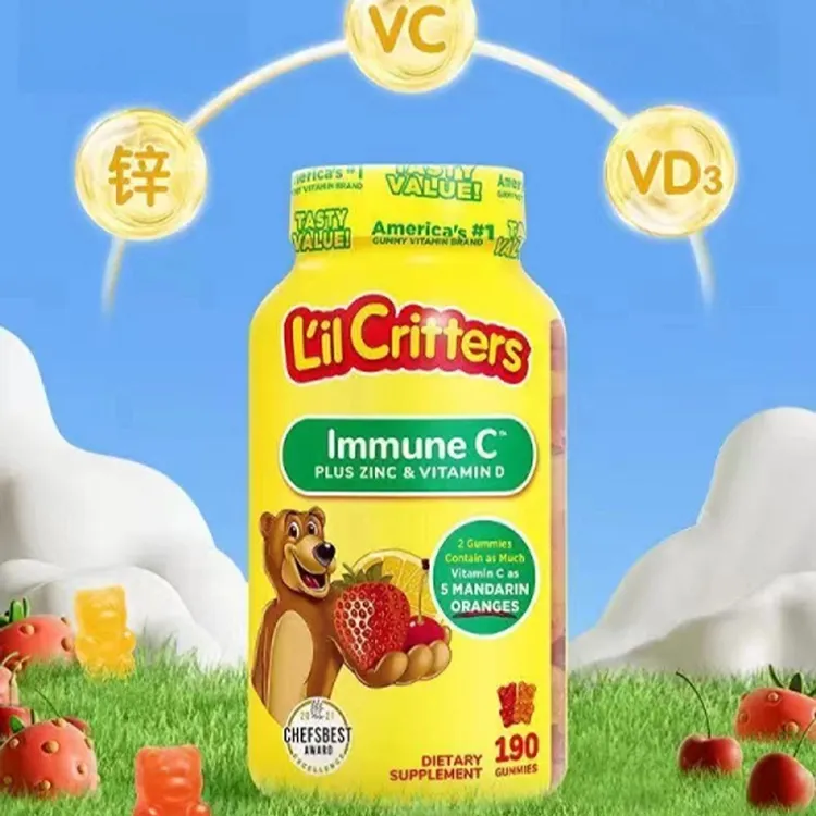 小熊糖L'IL CRITTERS丽贵营养维生 素C&锌小熊软糖190粒维生 素糖