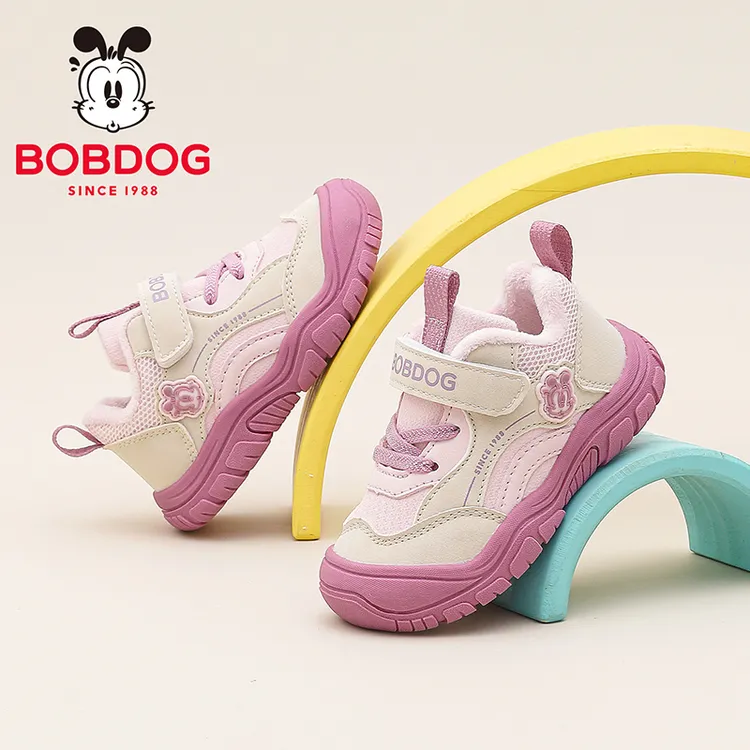 巴布豆童鞋女宝宝学步鞋冬季女童加绒软底机能鞋2025潮款儿童鞋子