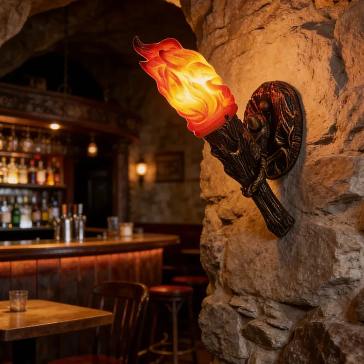 复古工业风火把壁灯火炬手走廊过道音乐餐厅酒吧密室逃脱墙壁灯