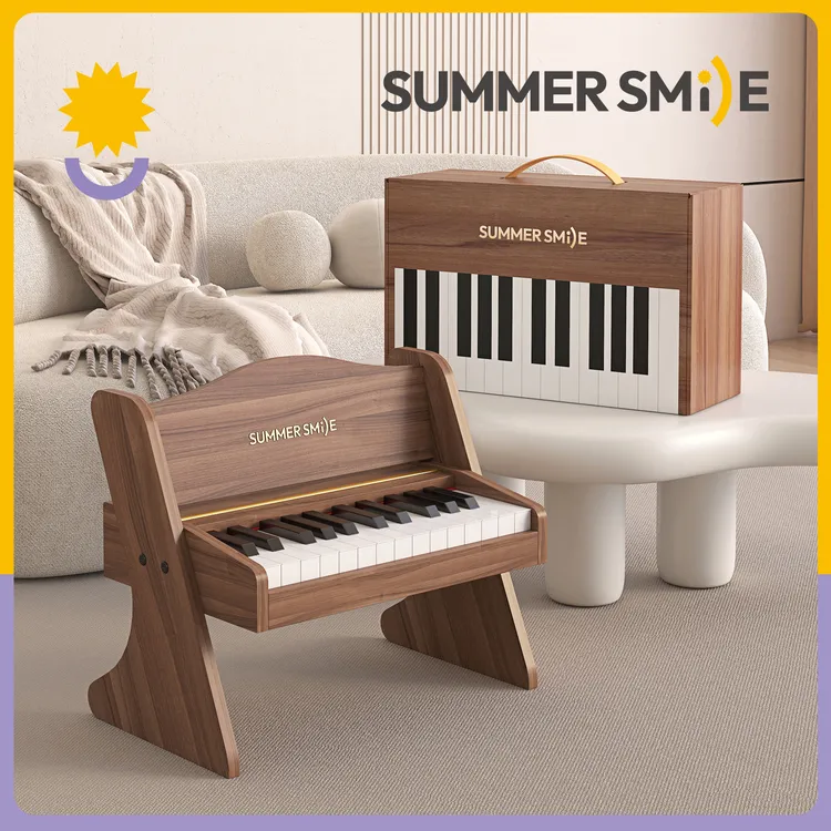 德国summersmile木质小钢琴电子琴宝宝幼儿男女孩周岁玩具礼物