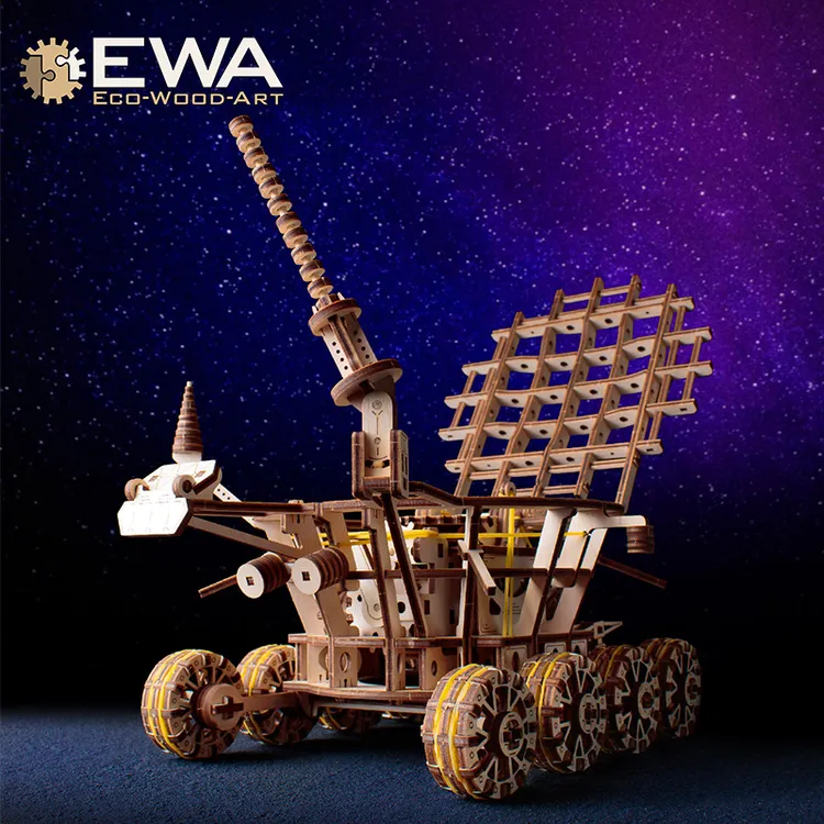 EWA拼装苏联月球车模型手工DIY可动探测器成人益智礼物桌面摆件