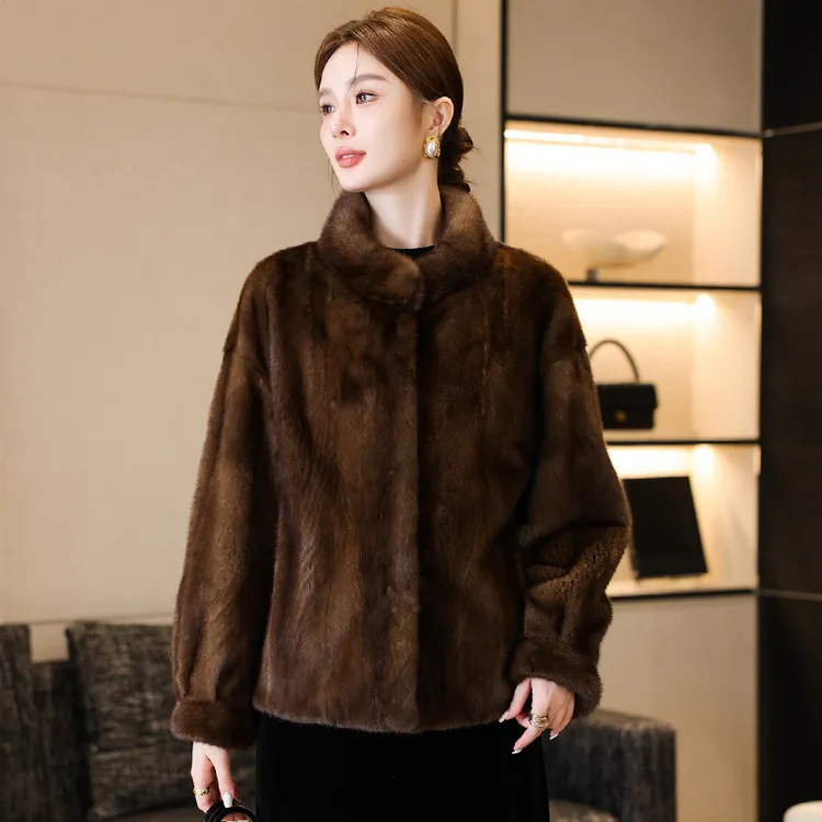 2025冬季时尚潮流新款整貂短款年轻款貂皮大衣真水貂毛皮草外套女