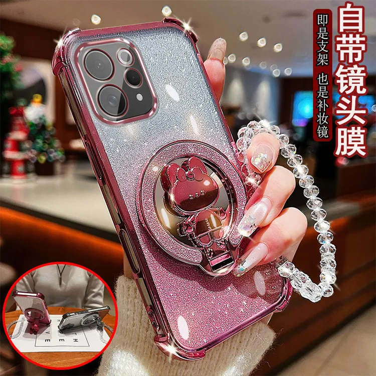 适用vivo s50手机壳2528A防摔套桌面支架可爱迷你小兔子镜头全包