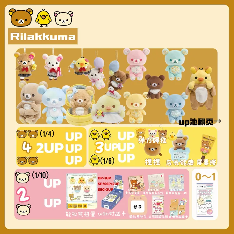 jk轻松熊四季轻松熊鼠宝宝角落生物盲袋