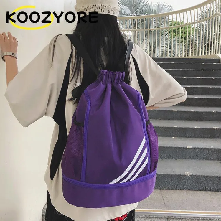 防水运动健身背包女抽绳收纳袋篮球足球训练背包旅行小型防水背包
