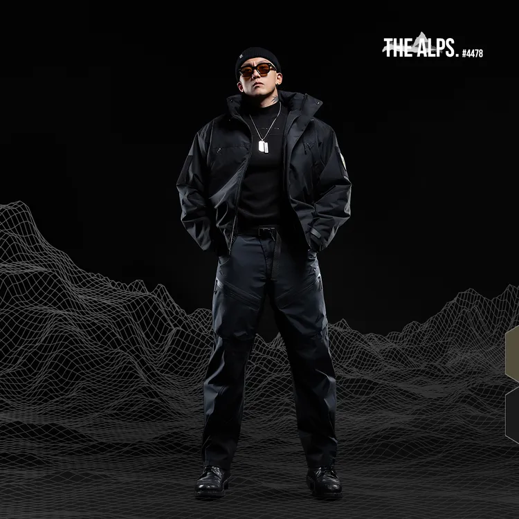 MonsterGuardians守护者之盾系列秋冬户外战术风运动棉服外套男