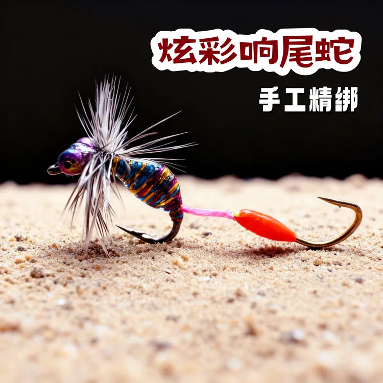 路亚微物仿生蓑羽蚂蚁飞蝇钩格里菲斯毒蚊白条马口罗非翘嘴等假饵