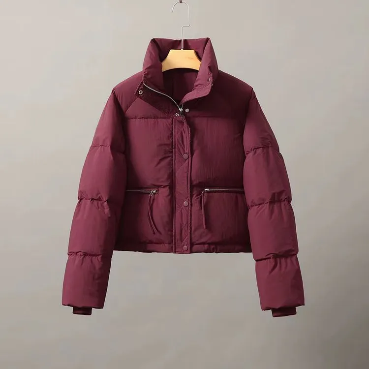 立领2025新款棉服女短款百搭韩版立领小个子休闲面包服显瘦棉衣外