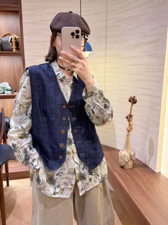 XMM.【元素牛仔马甲】早秋新款时尚百搭潮流显瘦洋气宽松-HZO190005