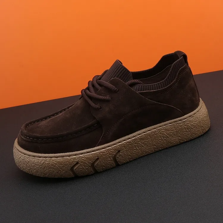 欧洲站男鞋2025秋季新款舒适轻便软底休闲鞋男磨砂牛皮鞋男士潮鞋