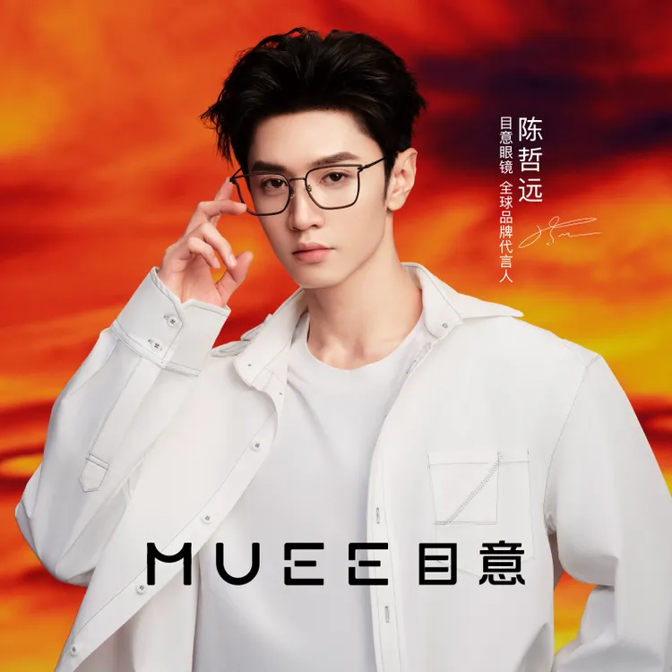 【陈哲远同款】MUEE目意近视眼镜酷感潮流板材金属方框男款 MP201