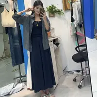 韩版时尚套装女秋季格子衬衫+吊带+半身裙小众高级三件套