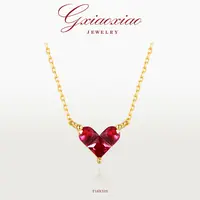 G XIAOXIAO 925银【爱神之心】无边镶爱心项链 F16X328 F16X329