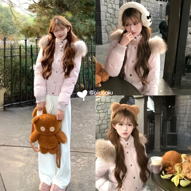 巨好看的内里加绒大毛领连帽棉服女冬季2025新款短款显瘦外套