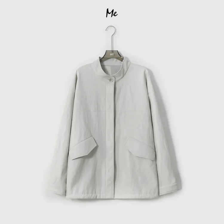 ME【白日雾都】重工弯刀袖unisex中性显瘦时尚一手长外套MESA0996