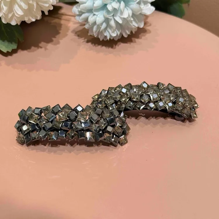 【小魏总珠宝】方形豪镶弹簧夹-8cm