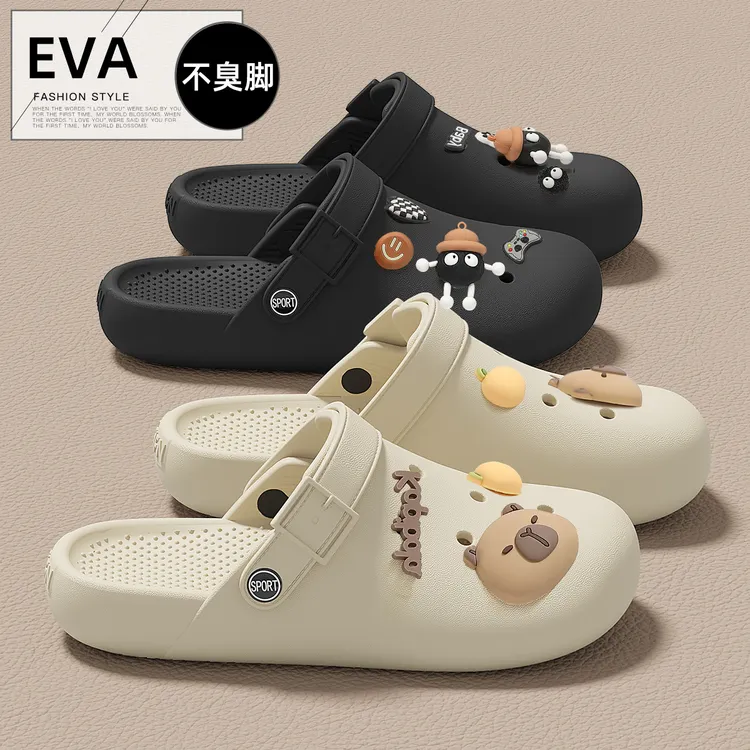 猫力勃肯洞洞鞋女款外穿2025新款EVA防臭防滑透气沙滩包头凉拖鞋