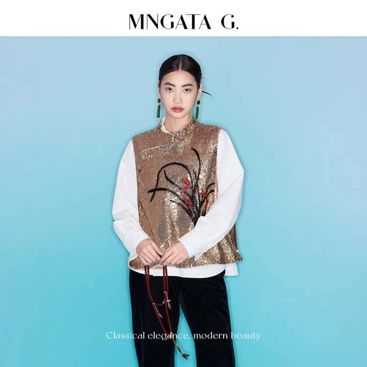MNGATA G.宫小妍【空谷佳人】秋冬新中式中国风休闲百搭马甲5012550